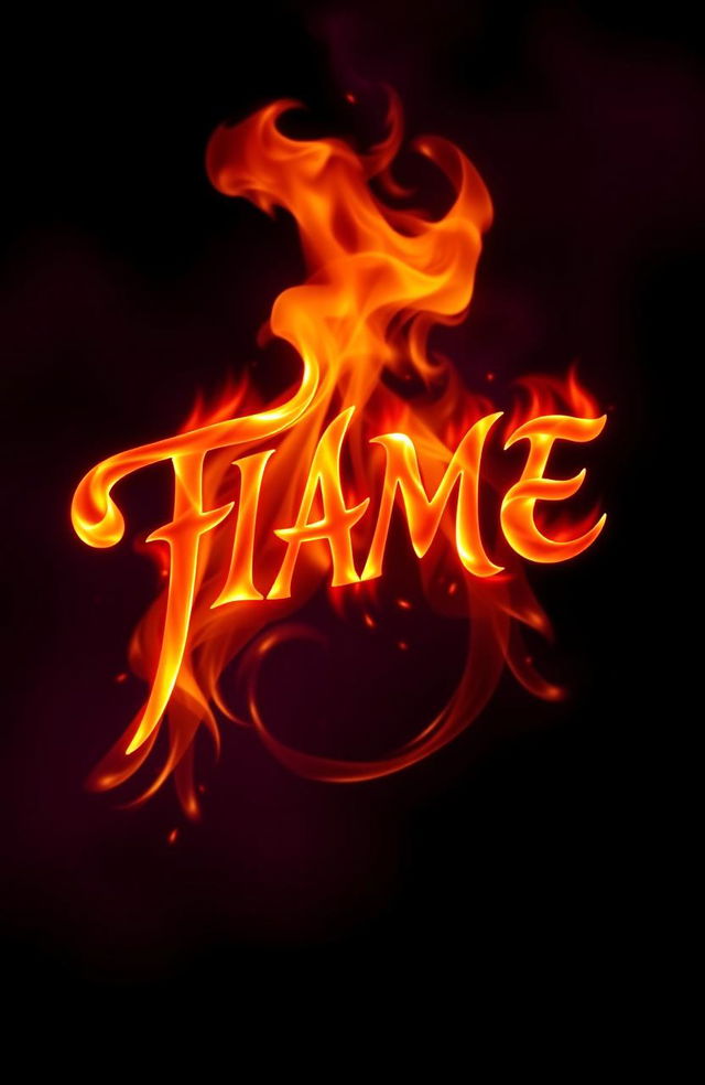 A book cover design featuring a dynamic and mesmerizing representation of flame and fire
