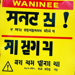 A warning poster featuring bold, attention-grabbing letters displaying the phrases "අන්ත්‍රාවයි