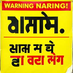 A warning poster featuring bold, attention-grabbing letters displaying the phrases "අන්ත්‍රාවයි