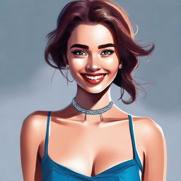 A high-quality digital art depicting a stunningly attractive young woman