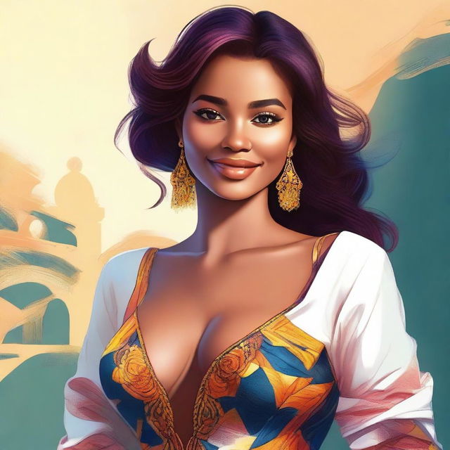 A high-quality digital art depicting a stunningly attractive young woman