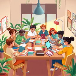 A vibrant and engaging digital illustration suitable for a WhatsApp tuition group display picture