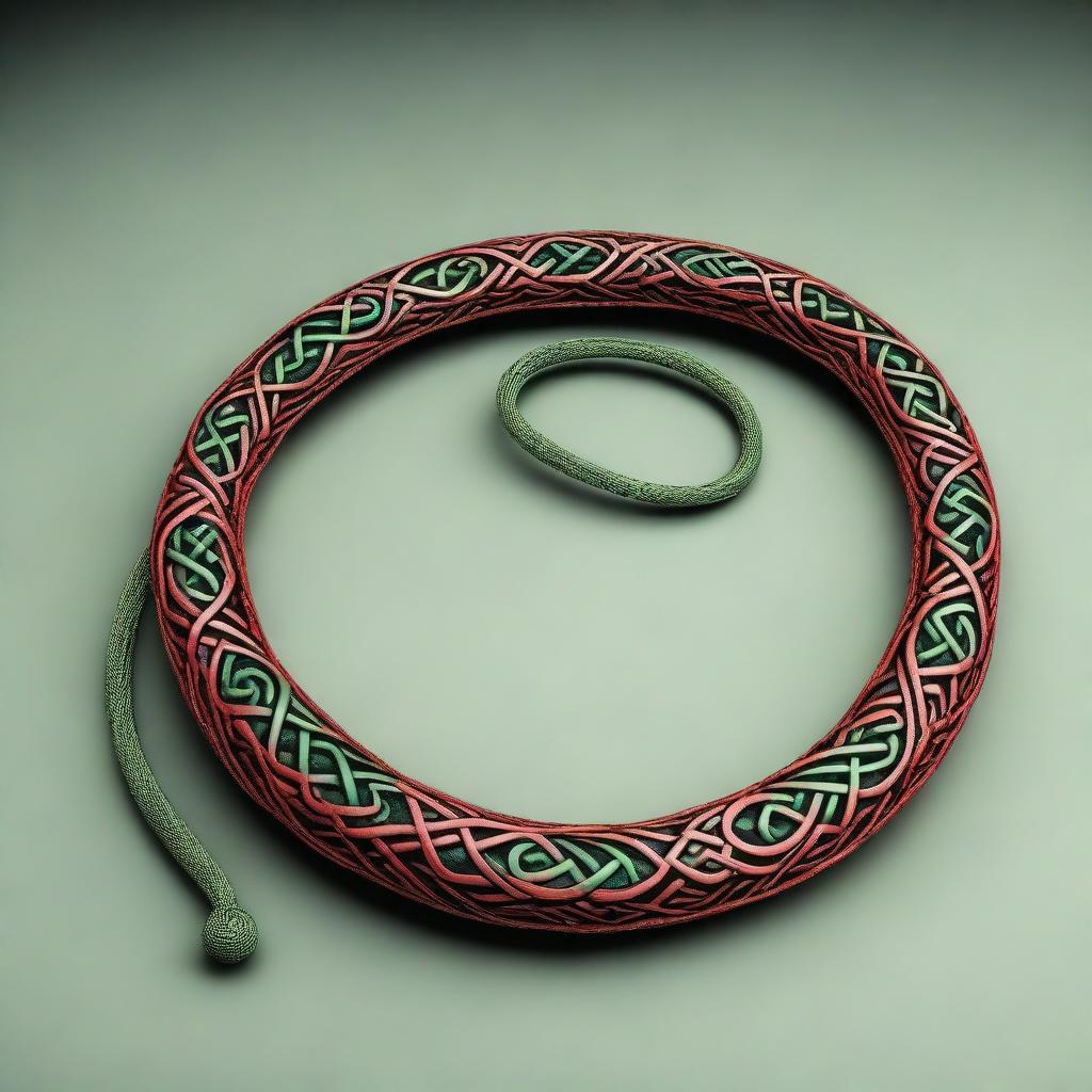 A high-quality 3D render of a Celtic whip