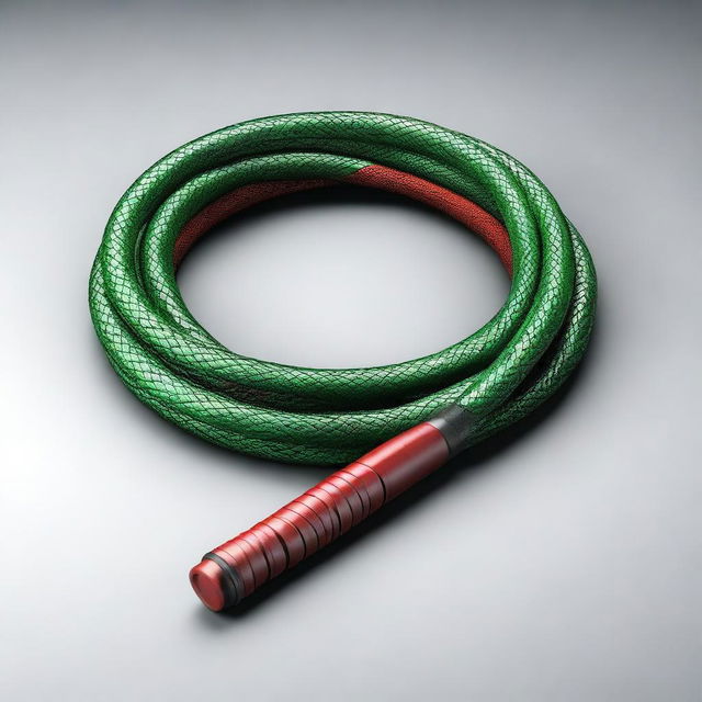 A high-quality 3D render of a whip