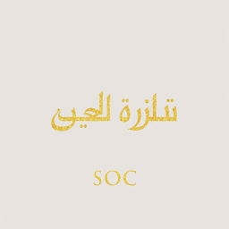 A beautifully designed piece of typography featuring the text 'مركز العمليات الامنية' in an elegant, artistic font, centered and large enough for print dimensions of 136cm x 70cm
