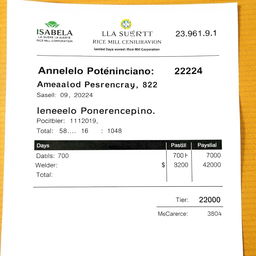 An electronic payslip for Angelo Potenciano, dated December 08, 2024, issued by Isabela La Suerte Rice Mill Corporation