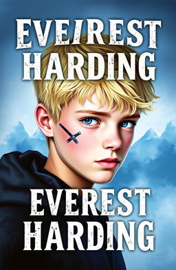 A book cover featuring a 16-year-old boy with striking blonde hair