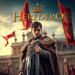 An epic movie poster for a film about monarchy featuring a young prince