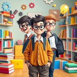 A smart young boy with a unique personality, showcasing his multiple identities