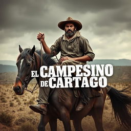An epic movie poster for a film titled 'El Campesino de Cartago', set during the early Republic period