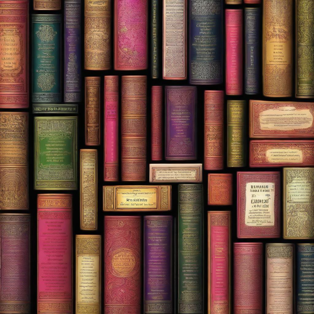 This is a high-quality digital art image showcasing a collection of books with sensual and provocative titles