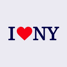 A clear and high-quality image of the iconic "I ❤️ NY" logo