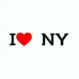 A clear and high-quality image of the iconic "I ❤️ NY" logo