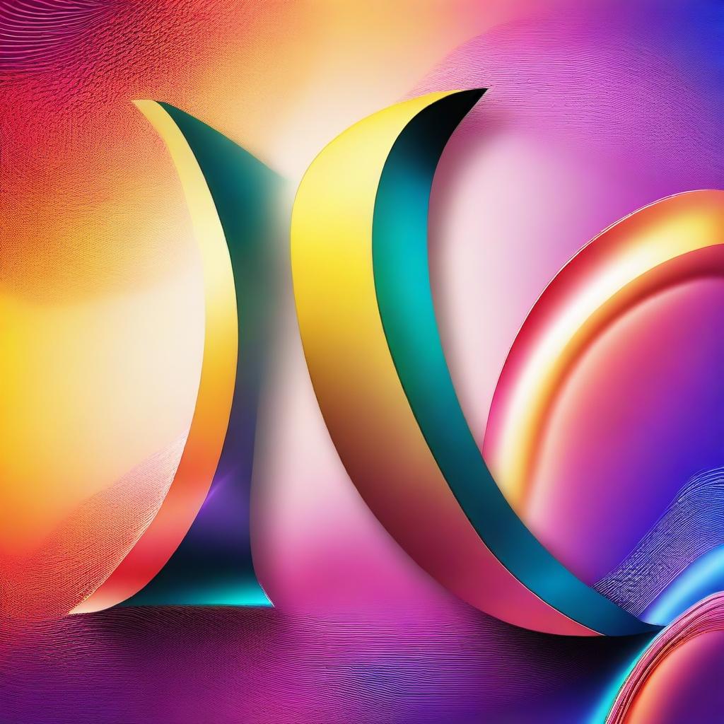 A high-quality digital art image that features a stylized, elegant letter 'K'