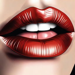 A high-quality digital art image that tastefully captures the allure of a woman's lips