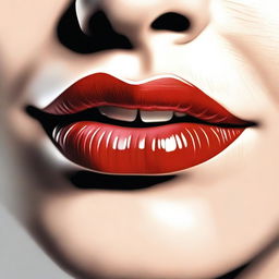 A high-quality digital art image that tastefully captures the allure of a woman's lips