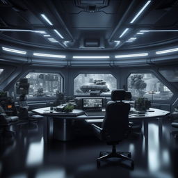 futuristic SWAT commander's office based on https://files.dreamhome.software/files/static/36604