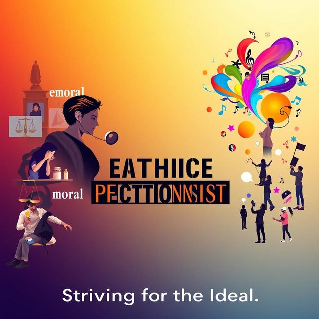 A visually stunning digital poster illustrating the concept of the two forms of perfectionist ethics