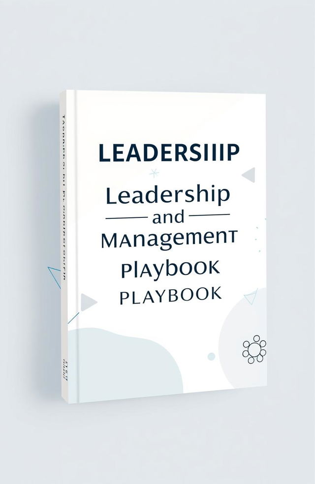 Aesthetic and eye-catching minimal modern book cover design for a book titled 'Leadership and Team Management Playbook