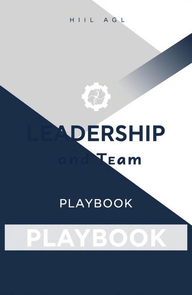 Aesthetic, eye-catching, minimal modern book cover for a book titled 'Leadership and Team Management Playbook'