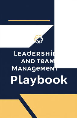 Aesthetic, eye-catching, minimal modern book cover for a book titled 'Leadership and Team Management Playbook'