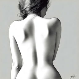 A high-quality digital art image that tastefully portrays the female form