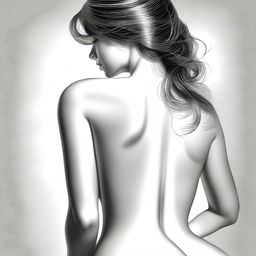 A high-quality digital art image that tastefully portrays the female form