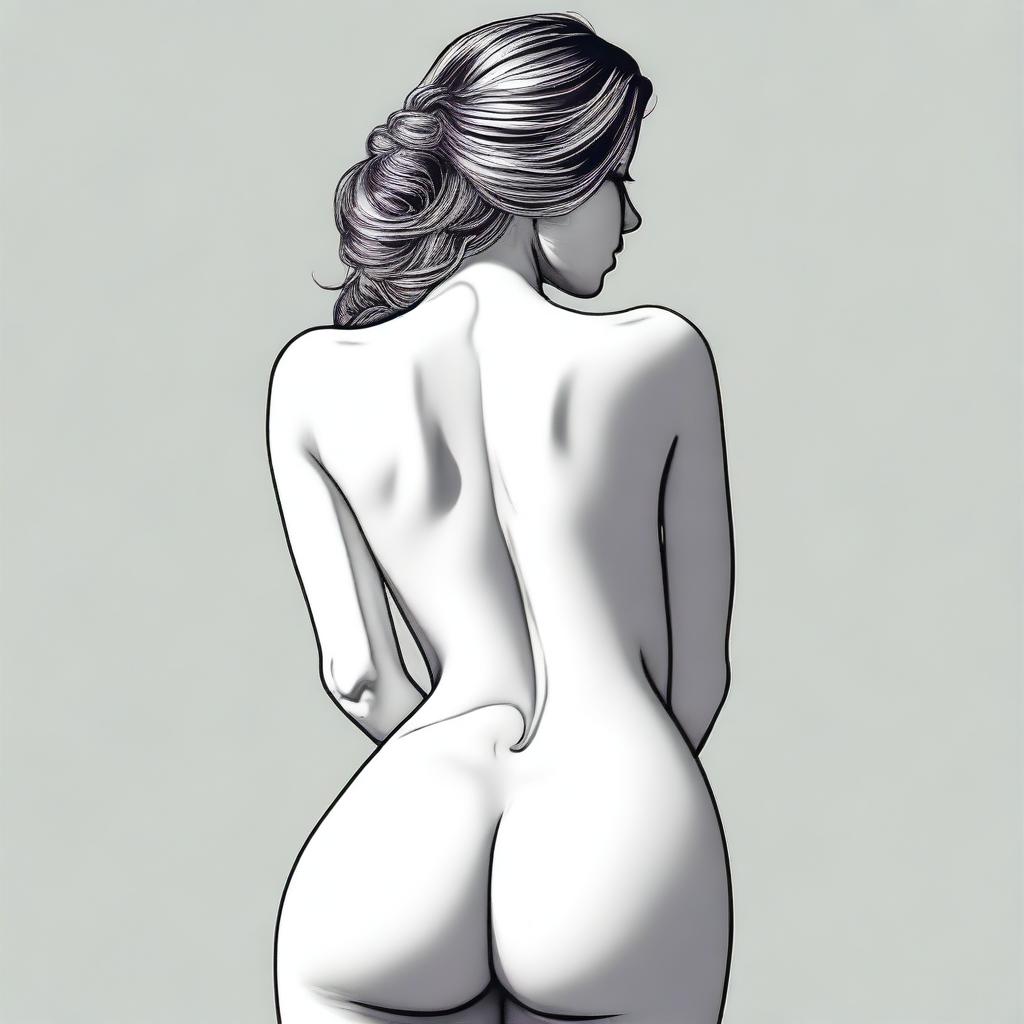 A high-quality digital art image that tastefully portrays the female form