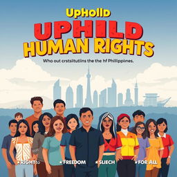 A powerful and inspirational poster about Human Rights as outlined in the 1987 Constitution of the Philippines