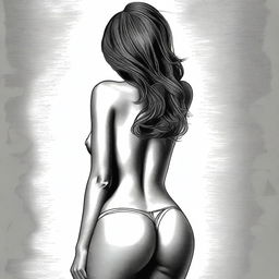 A high-quality digital art image that tastefully portrays the female form