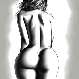 A high-quality digital art image that tastefully portrays the female form