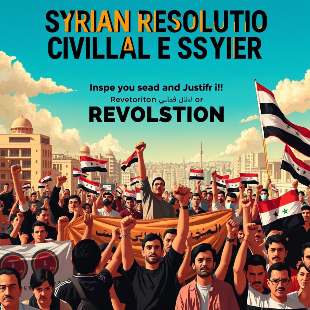 A powerful visual representation of the Syrian revolution focusing on the National Initiative for Establishing a Civil State in Syria