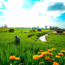 A picturesque winter scene in Bangladesh during December