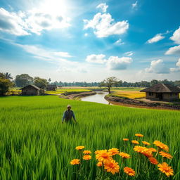 A picturesque winter scene in Bangladesh during December