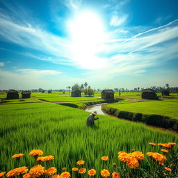 A picturesque winter scene in Bangladesh during December