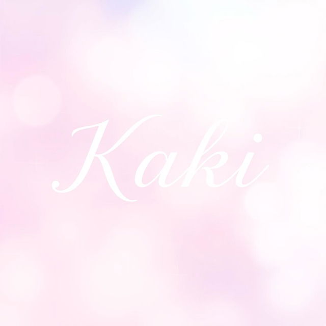 A vibrant and eye-catching profile picture featuring the name 'Kaki' in elegant, cursive handwriting