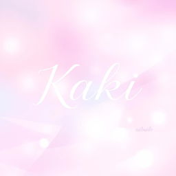 A vibrant and eye-catching profile picture featuring the name 'Kaki' in elegant, cursive handwriting