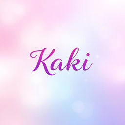 A vibrant and eye-catching profile picture featuring the name 'Kaki' in elegant, cursive handwriting