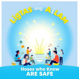 A poster design featuring the theme "Ligtas ang May Alam" (Those who Know are Safe)