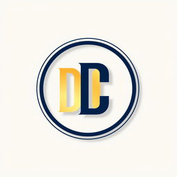 A sleek and modern circular logo design featuring the letters "D C" prominently in the center