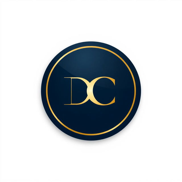 A sleek and modern circular logo design featuring the letters "D C" prominently in the center