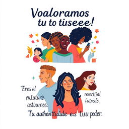 Un afiche inspirador y hermoso que celebra la valoración de los adolescentes