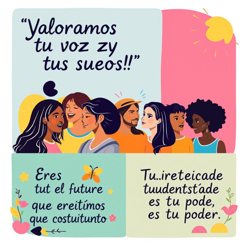 Un afiche inspirador y hermoso que celebra la valoración de los adolescentes