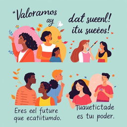 Un afiche inspirador y hermoso que celebra la valoración de los adolescentes