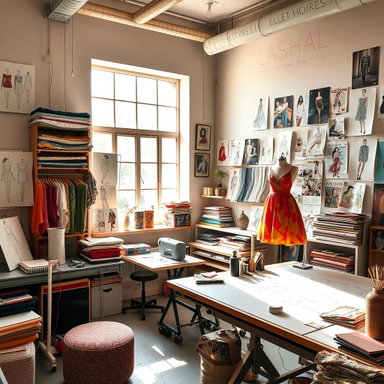 Explore a Fashion Designer's Creative Studio - Colorful Fabrics ...