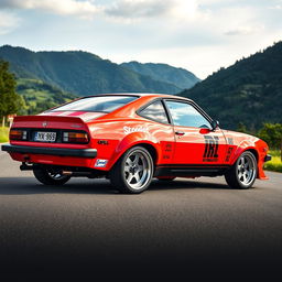 A stunning, detailed image of an Opel Manta B2 400, featuring a sleek and sporty design with a powerful stance