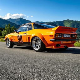 A stunning, detailed image of an Opel Manta B2 400, featuring a sleek and sporty design with a powerful stance