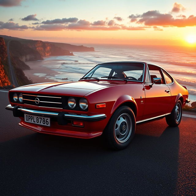 A beautifully detailed image of an Opel Manta B2 400, showcasing its classic sporty design