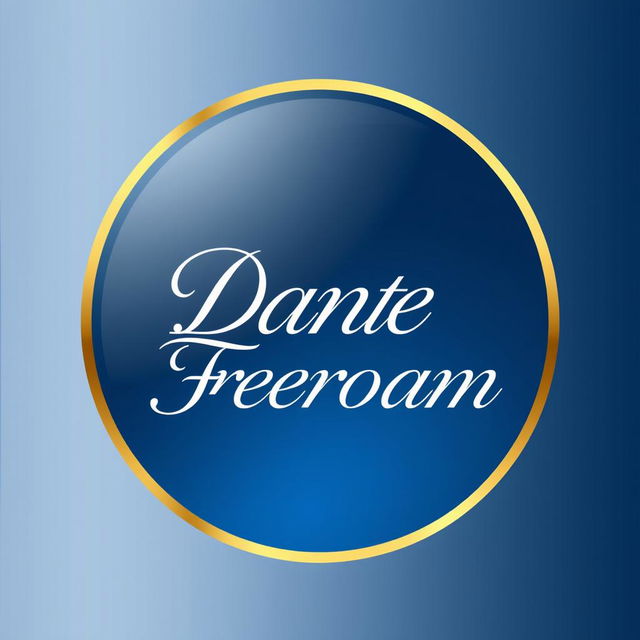 A circular logo featuring the text 'Dante Freeroam' in an elegant and modern font