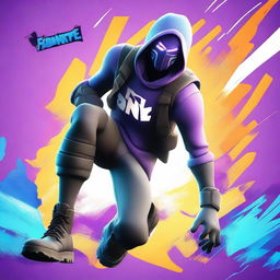 A vibrant, high-quality digital art piece showcasing a Fortnite character poised in action, with the word 'Ranked' emblazoned boldly